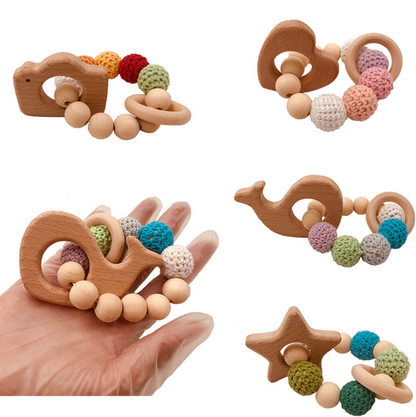 Crochet Bead Teething Ring Set – Organic Baby Teether