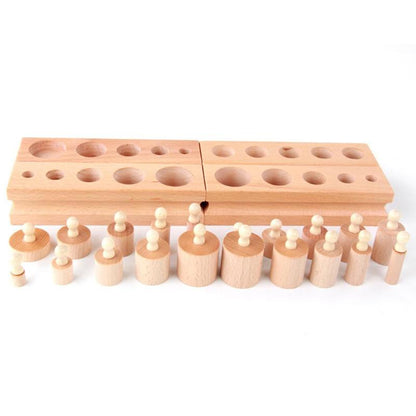 Wooden Toys Montessori Educational Cylinder Socket Blocks Toy Baby Toys