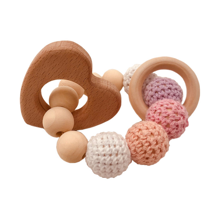 Crochet Bead Teething Ring Set – Organic Baby Teether