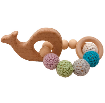 Crochet Bead Teething Ring Set – Organic Baby Teether