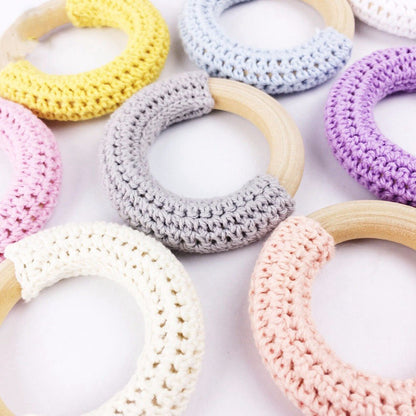 Natural Maple Wood Teething Ring Set – Safe Baby Teether