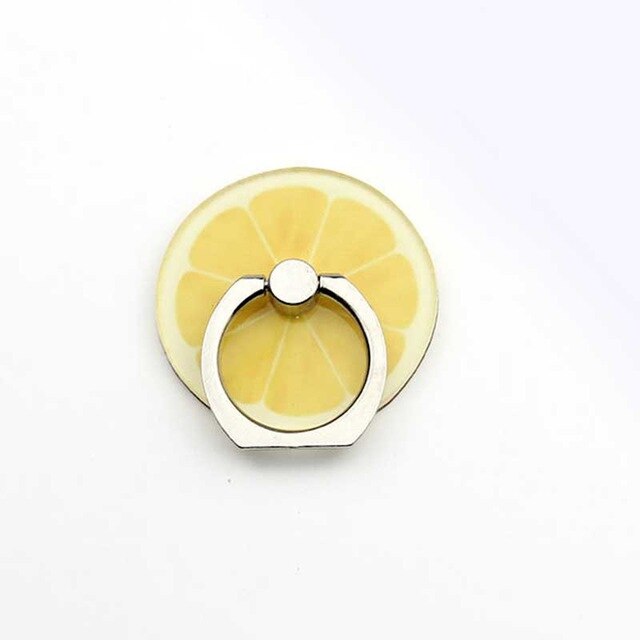 Mobile Phone Holder Metal Finger Ring Holder Cute Lemon Fruits Phone Ring Holder Phone Stand Support