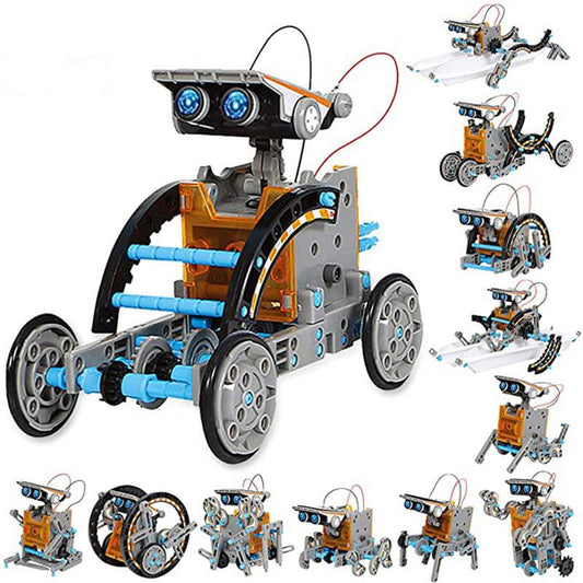 13-in-1 DIY Solar Robot Toy – Self-Assembled STEM Kit