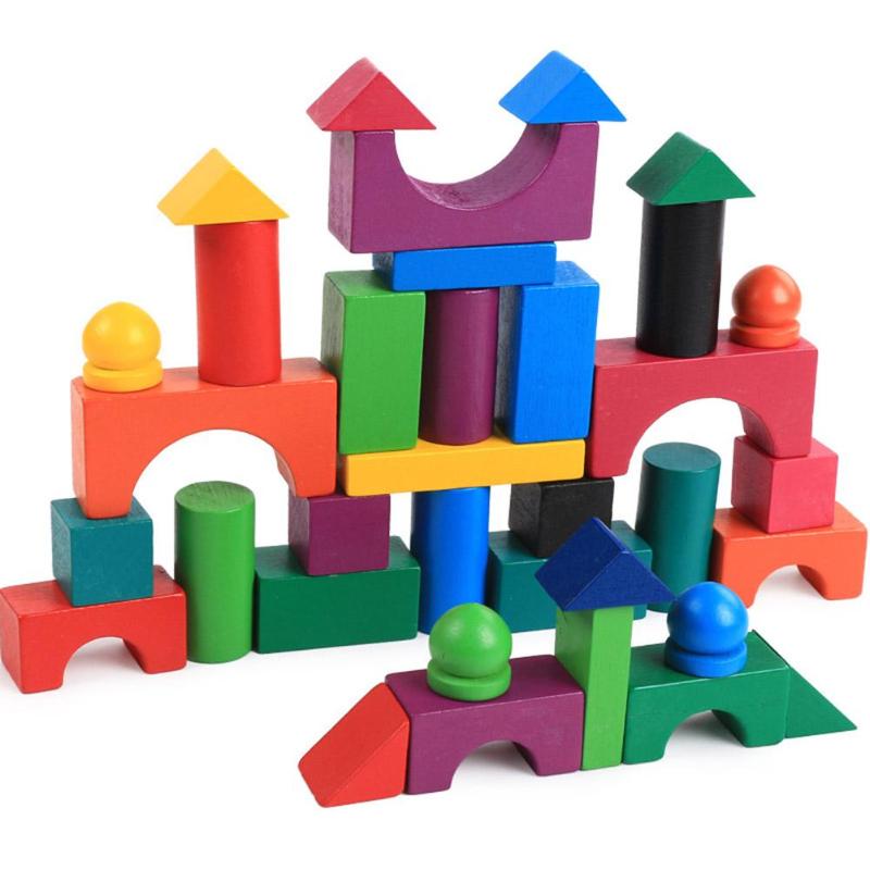 112-Piece Wooden Rainbow Domino Set