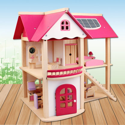 Pretend Play Furniture Toys Wooden Dollhouse Furniture Miniature Toy Set Doll House Toys for Children Kids Toy