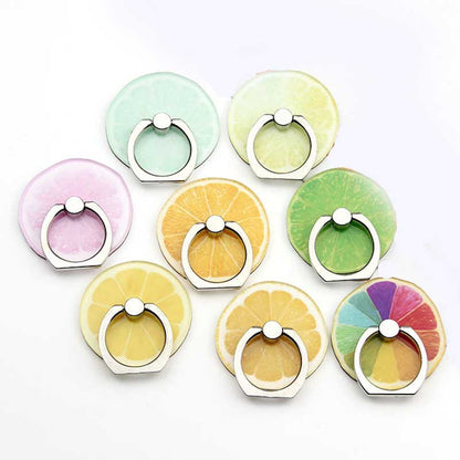 Mobile Phone Holder Metal Finger Ring Holder Cute Lemon Fruits Phone Ring Holder Phone Stand Support