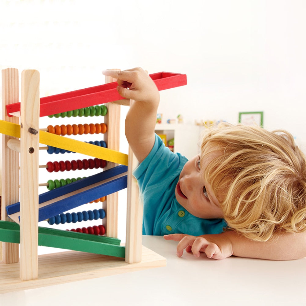 Montessori Wooden Abacus & Car Toy