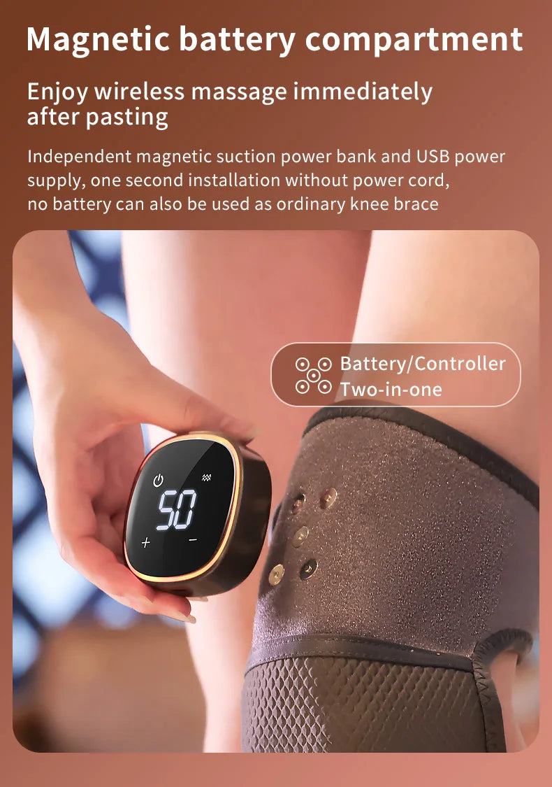 Electric heating massage knee pads