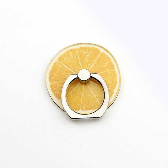 Mobile Phone Holder Metal Finger Ring Holder Cute Lemon Fruits Phone Ring Holder Phone Stand Support