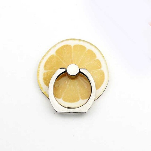 Mobile Phone Holder Metal Finger Ring Holder Cute Lemon Fruits Phone Ring Holder Phone Stand Support