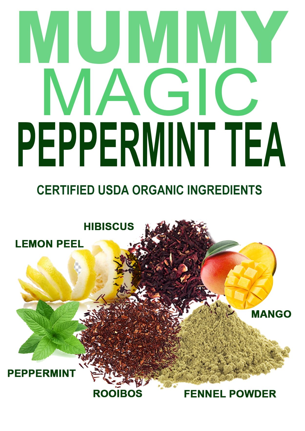 Mummy Magic Weight Loss Tea- 40 servings- Peppermint Flavor- Easy