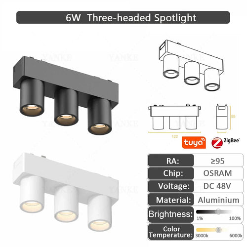 6MM Thin Smart Tuya Zigbee Dimmable Ceiling Surface Mount Magnetie