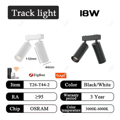 6MM Ultra Thin Aluminum 48V Magnetic Track Light System Smart Home