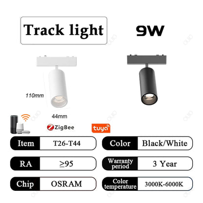 6MM Ultra Thin Aluminum 48V Magnetic Track Light System Smart Home