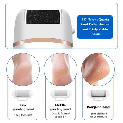 Electric Foot Callus Remover Kit LED Display Rechargeable Feet Care