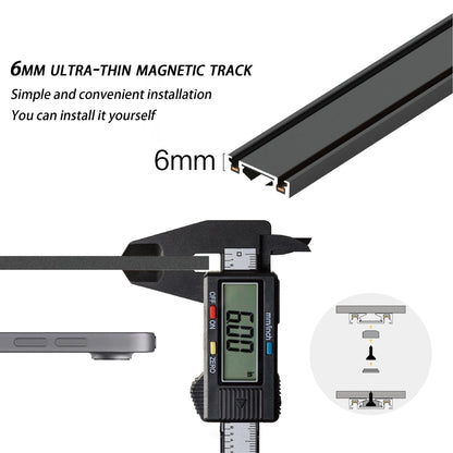 6MM Ultra Thin Aluminum 48V Magnetic Track Light System Smart Home