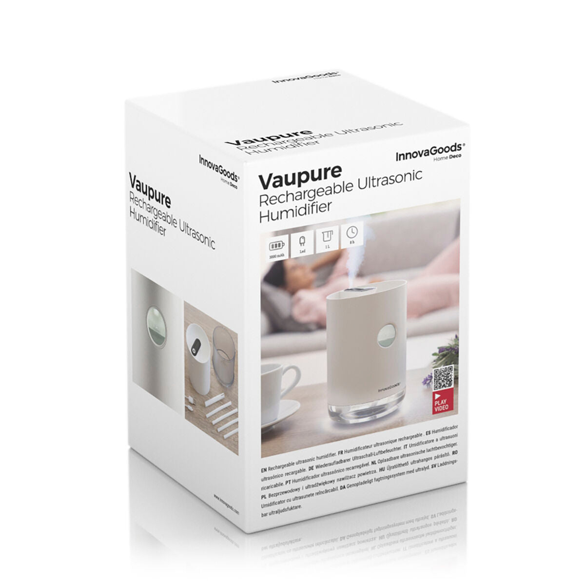 Rechargeable Ultrasonic Humidifier Vaupure InnovaGoods